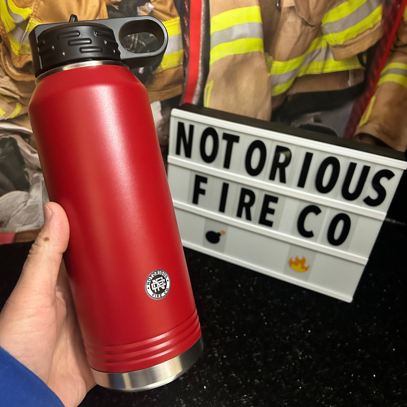 Dry Chem Extinguisher 32 oz. Stainless Steel Water Bottle