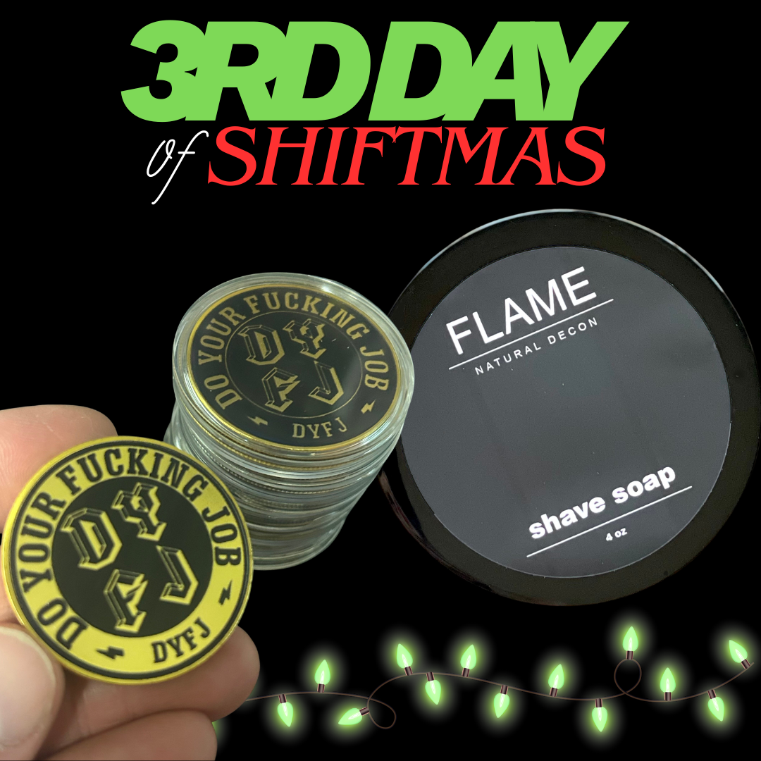 3rd Day of Shiftmas - DYFJ Challenge Coin & Shave Soap