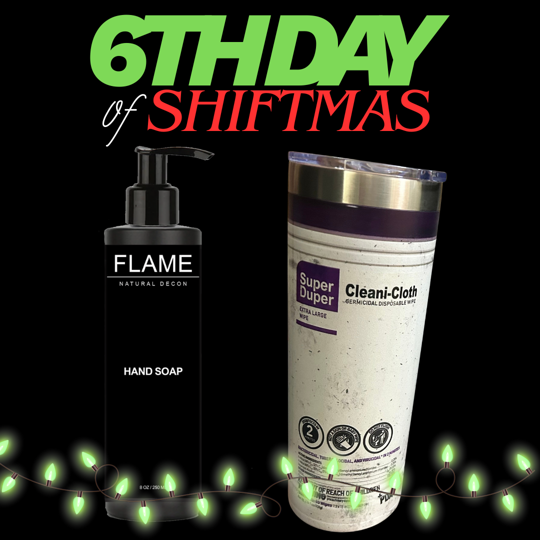 6th Day of Shiftmas - 22oz Purple Wipes Tumbler & Hand Soap