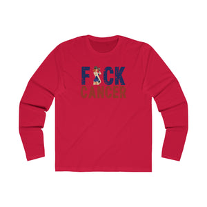 Fuck Cancer Pinup Long Sleeve Crew Tee (3 Color Options)