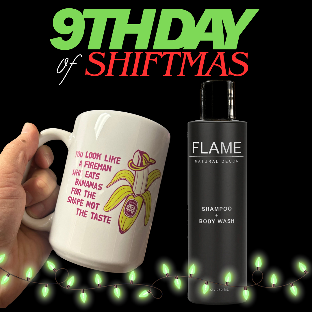9th Day of Shiftmas - 15oz Banana Coffee Mug & Shampoo + Body Wash