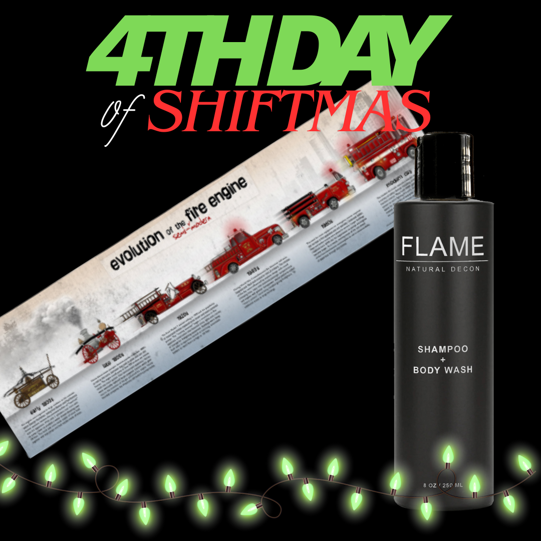 4th Day of Shiftmas - Evolution of the Fire Engine Poster & Shampoo + Body Wash