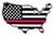 Thin Red Line America PVC Patch