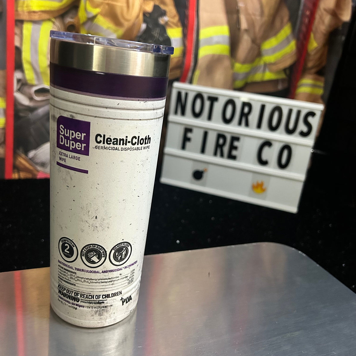 Disinfecting Purple Wipes Tumbler