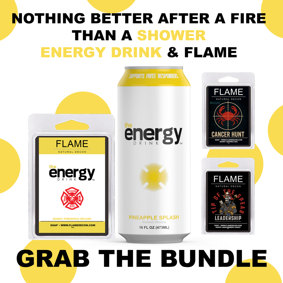Seasonal Soap Bundle & 12-Pack Pineapple Splash The Energy Drink