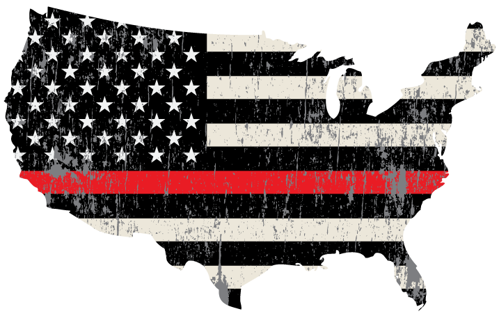 Thin Red Line America Sticker