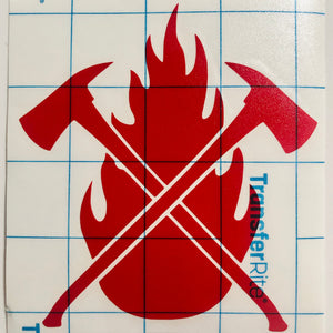 Flame & Axes Transfer Sticker / Decal